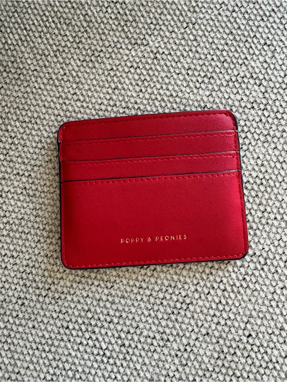 Poppy & Peonies Red Slim Card & Key Holder